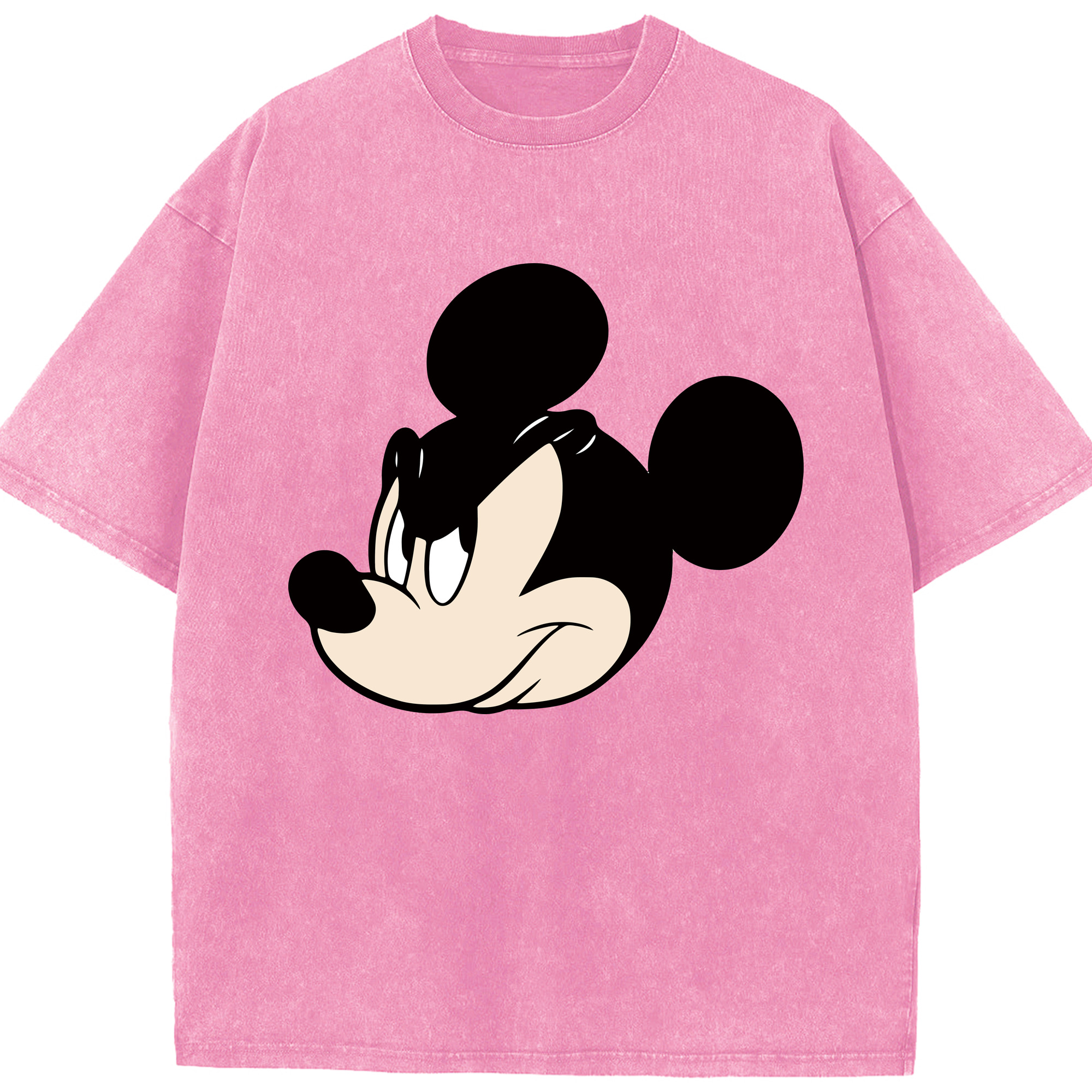 （画像用） ミッキーマウス Mickey Mouse 綿100% ヴィンテージ風 半袖Tシャツ（フロントプリント）